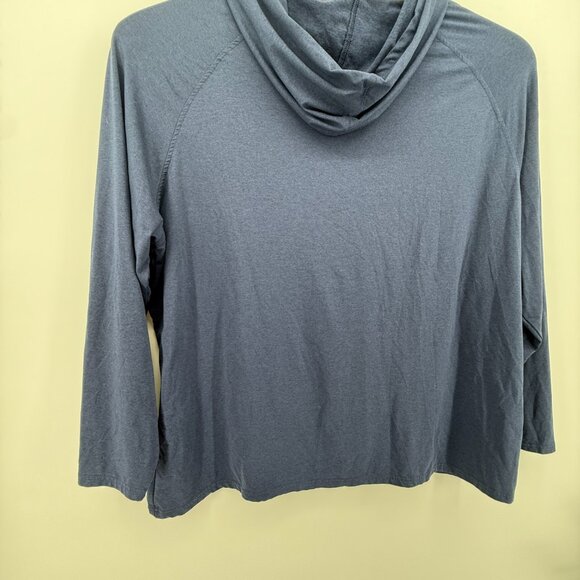 01.ALGO 0.1 Performance Hoodie Quick Dry UV SPF 40 Pullover Mens 3XL Blue Preppy - Picture 6 of 9